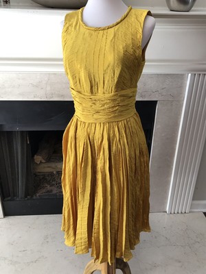 oscar de la renta yellow dress