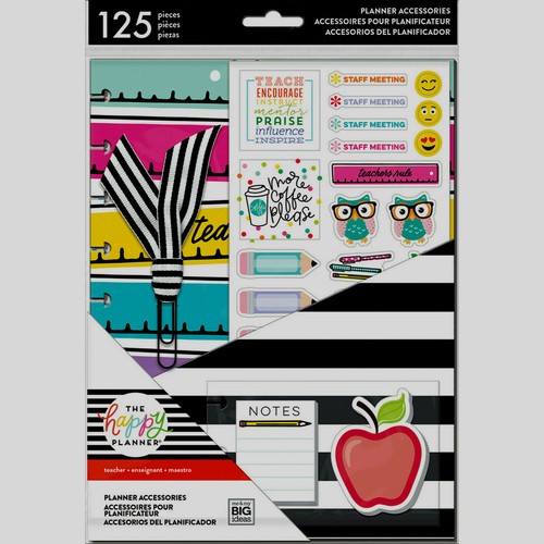 The Happy Planner Teacher 121 Accessories 536 Dashboard Stickers 40 Hourly Pages eBay