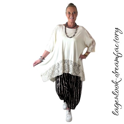Myo Layered Look A-Line Tunic Refined With Lace Vanilla 44, 46, 48, 50, 52, 54