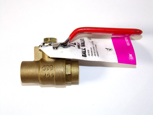 LDR Industries 022 2270 Sweat Ball Valve 1/2" Lead-Free Brass