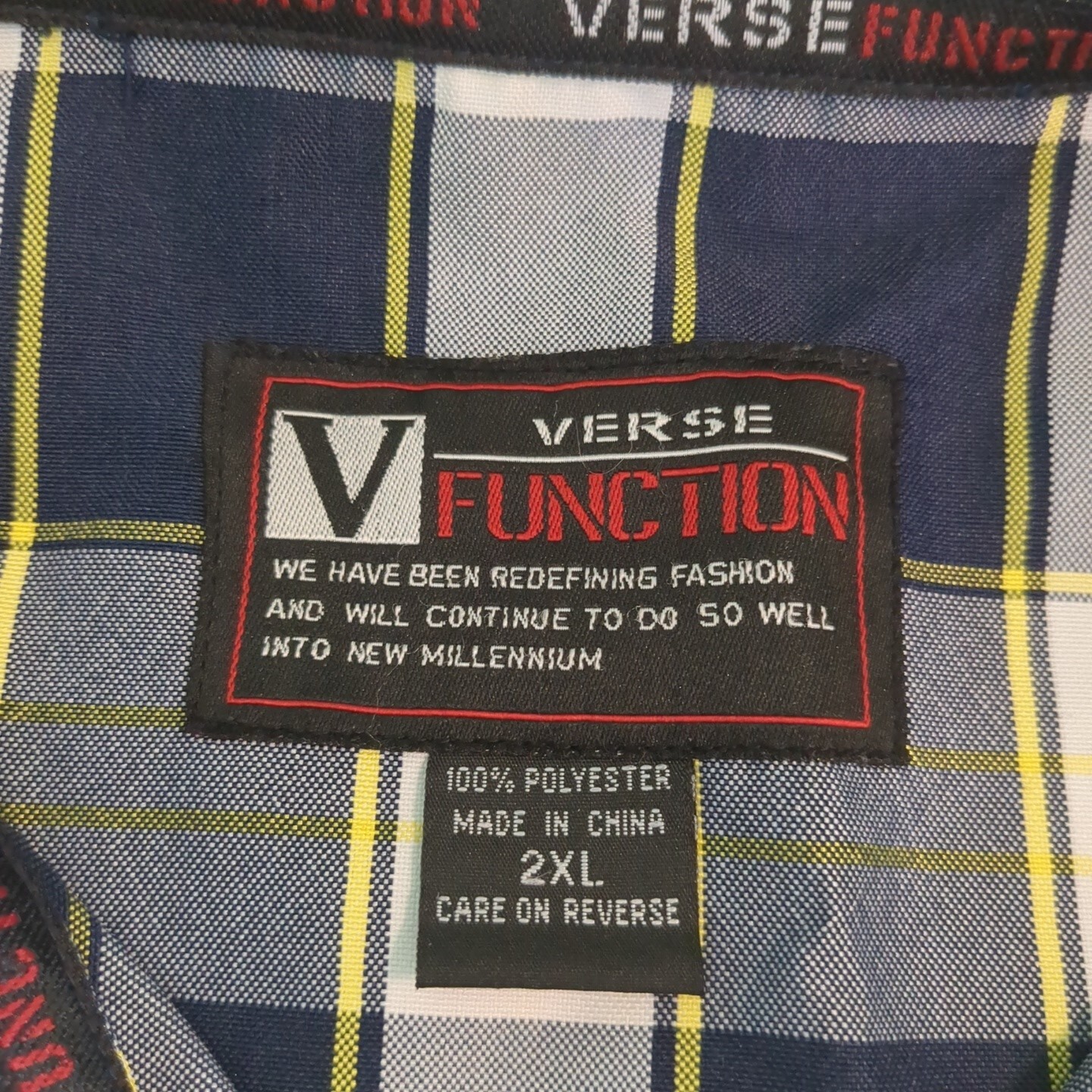 Verse function long sleeve button down shirt plai… - image 6