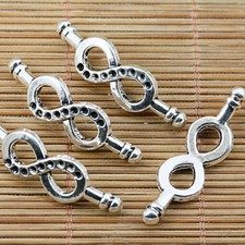 6PCS Tibetan silver number 8 connectors EF1633