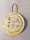 Pretty Hand Painted Round Ceramic Dove Bird & Houses Wall Decor