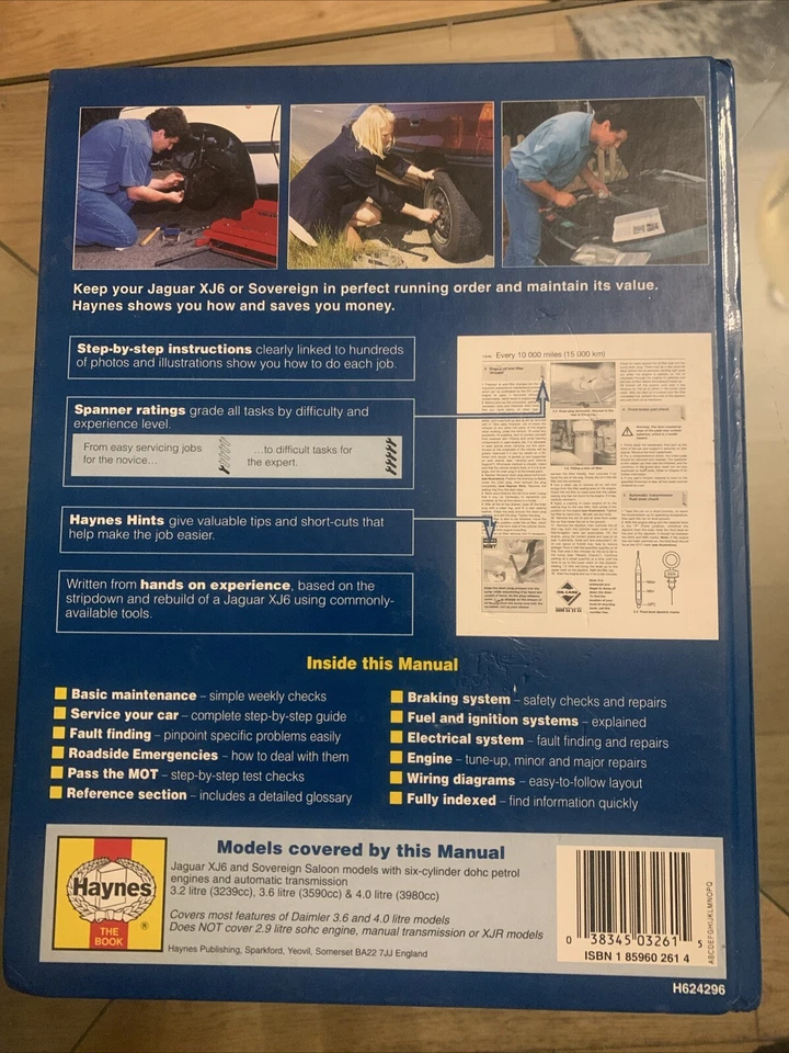 Haynes Jaguar XJ6 & Sovereign Oct-1986 - Sept 1994 D to M Reg - Image 2 of 2