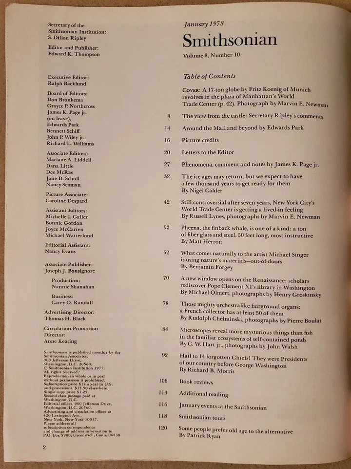 Smithsonian Magazine - Lot of 12, 1978 COMPLETE YEAR Foto 2 de 4