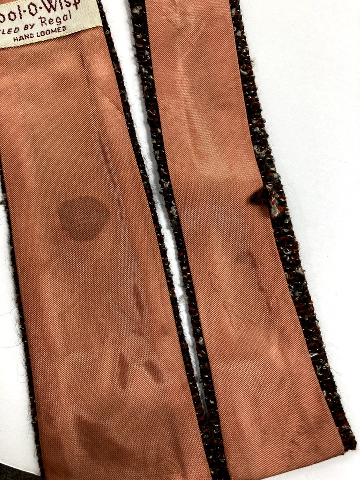 Corbata de cuello vintage Regal de lana O Wisp telada a mano Foto 3 de 4