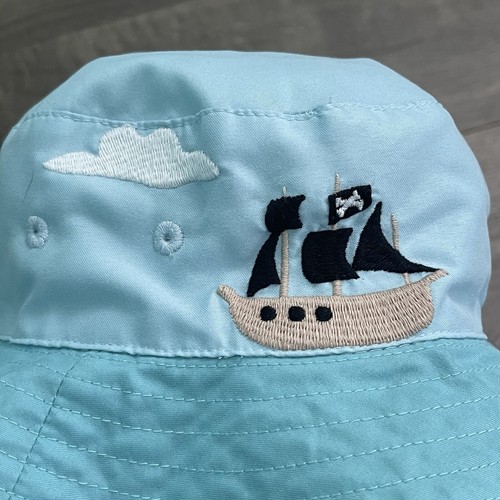 Gymboree Pirate Crab Swim 18-24m Swim Rashguard Shirt and Sun Hat READ - Picture 6 of 11