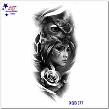 Women Flower Eagle Tattoo Cross Demon Skull Devil Body Arm Temporary Tattoo