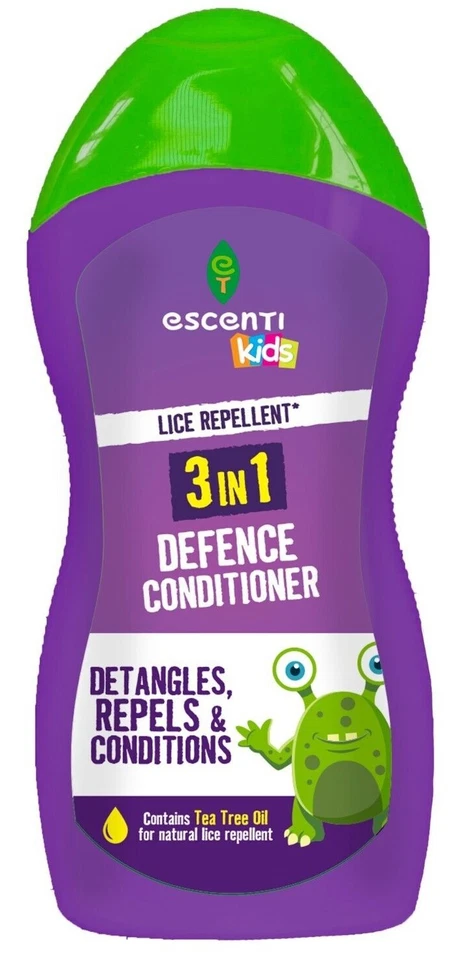 HEAD LICE SHAMPOO & CONDITIONER 3 IN 1 ESCENTI TEA TREE HEAD LICE DEFENCE 300ML - Image 3 of 4