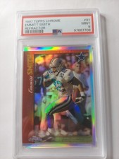 1997 Topps Chrome Emmitt Smith Refractor #81 Cowboys PSA 9 Mint