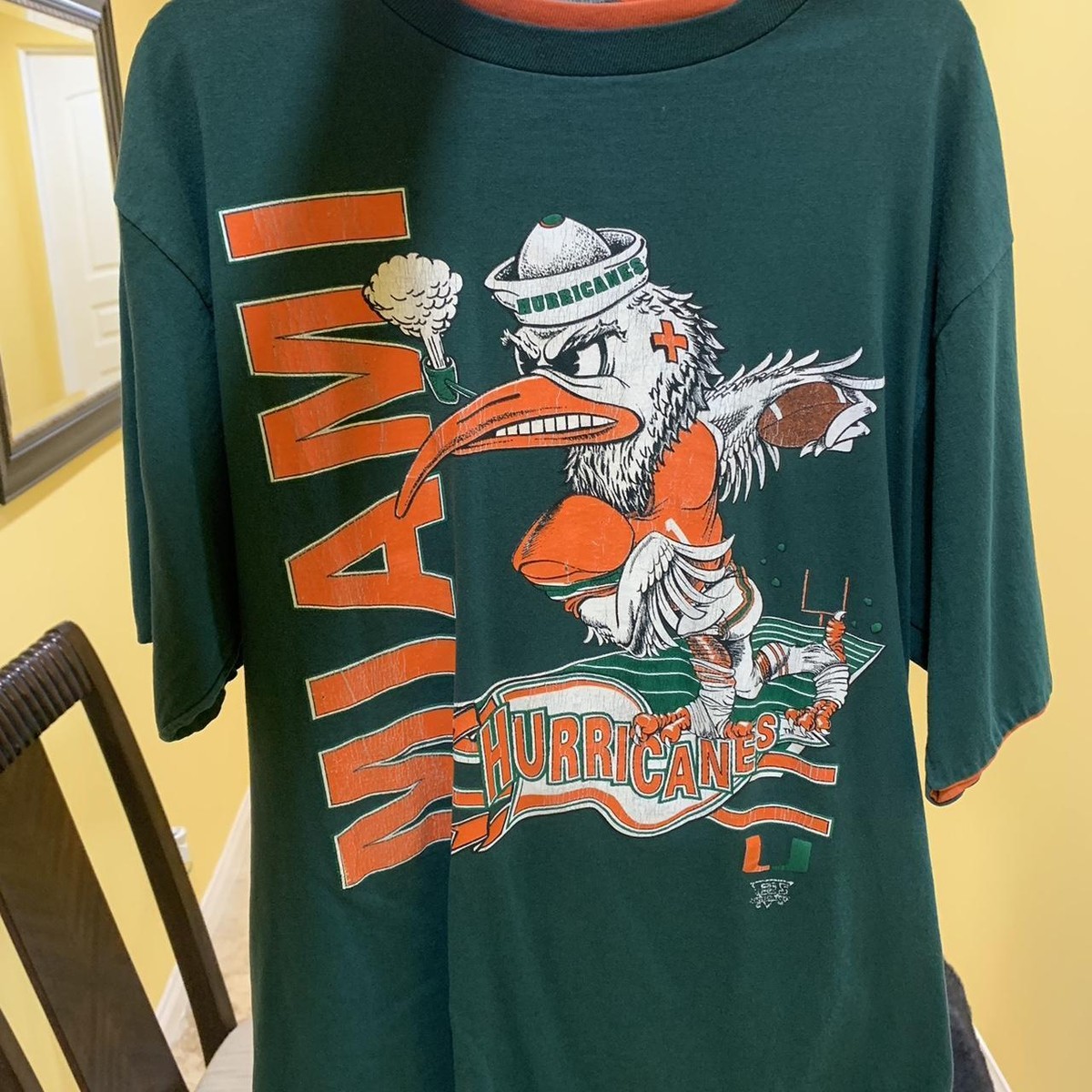 Miami Hurricanes フットボールシャツ XL マイアミハリケーンズ ヴィンテージ 90 年代 マイアミ ハリケーンズ スウェットシャツ
