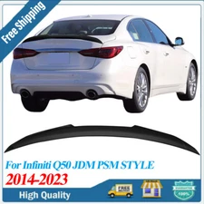 Rear Trunk Spoiler Wing For 2014-2023 Infiniti Q50 JDM PSM STYLE Carbon Color