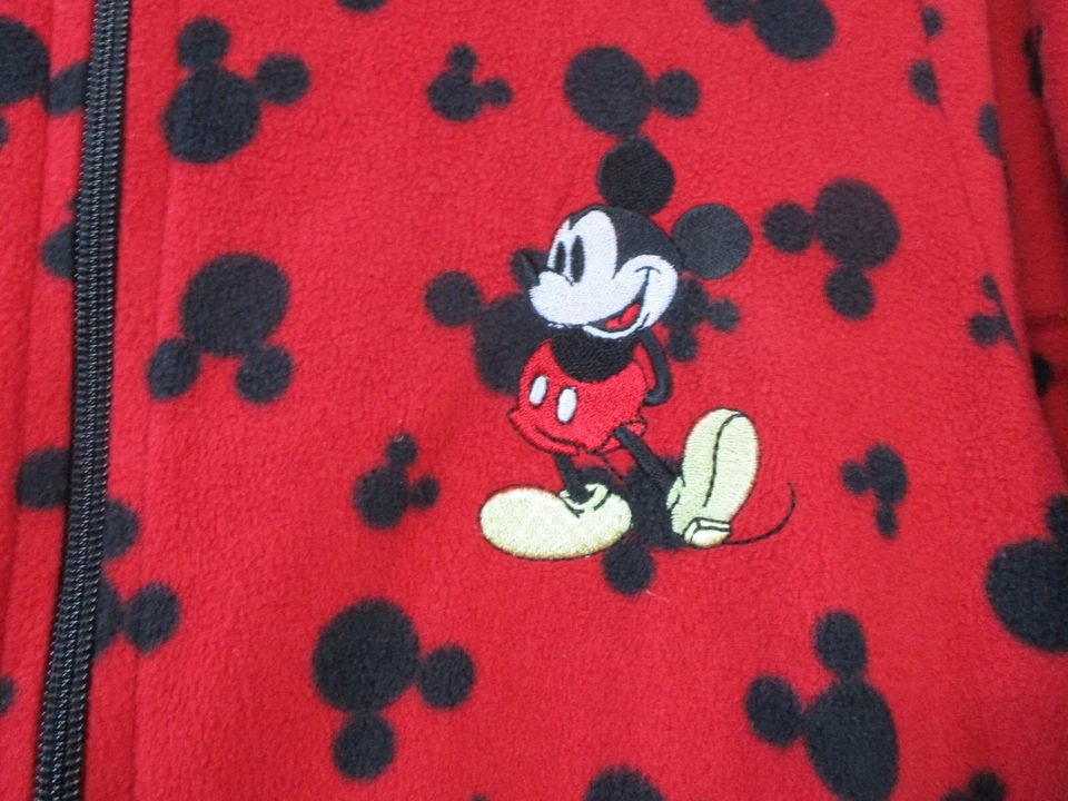 Traje de Mickey Mouse Union Pijama Mujer Mediano 8-10 Rojo Disney Cremallera Pies Foto 2 de 4