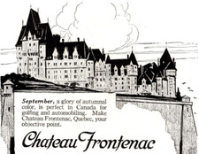 Antique 1919 Ad 8/1919 Chateau Frontenac Quebec Canada Candian Pacific Hotels