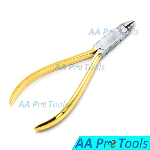 Gold Plated Orthodontic Pliers: Young Wire Bending Pliers Dental Lab DP-17 - Picture 2 of 3