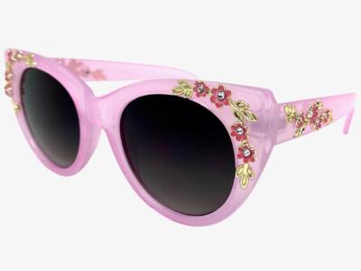 OVERSIZED Vintage Retro Cat Eye Style SUN GLASSES Large Pink  display picture 1