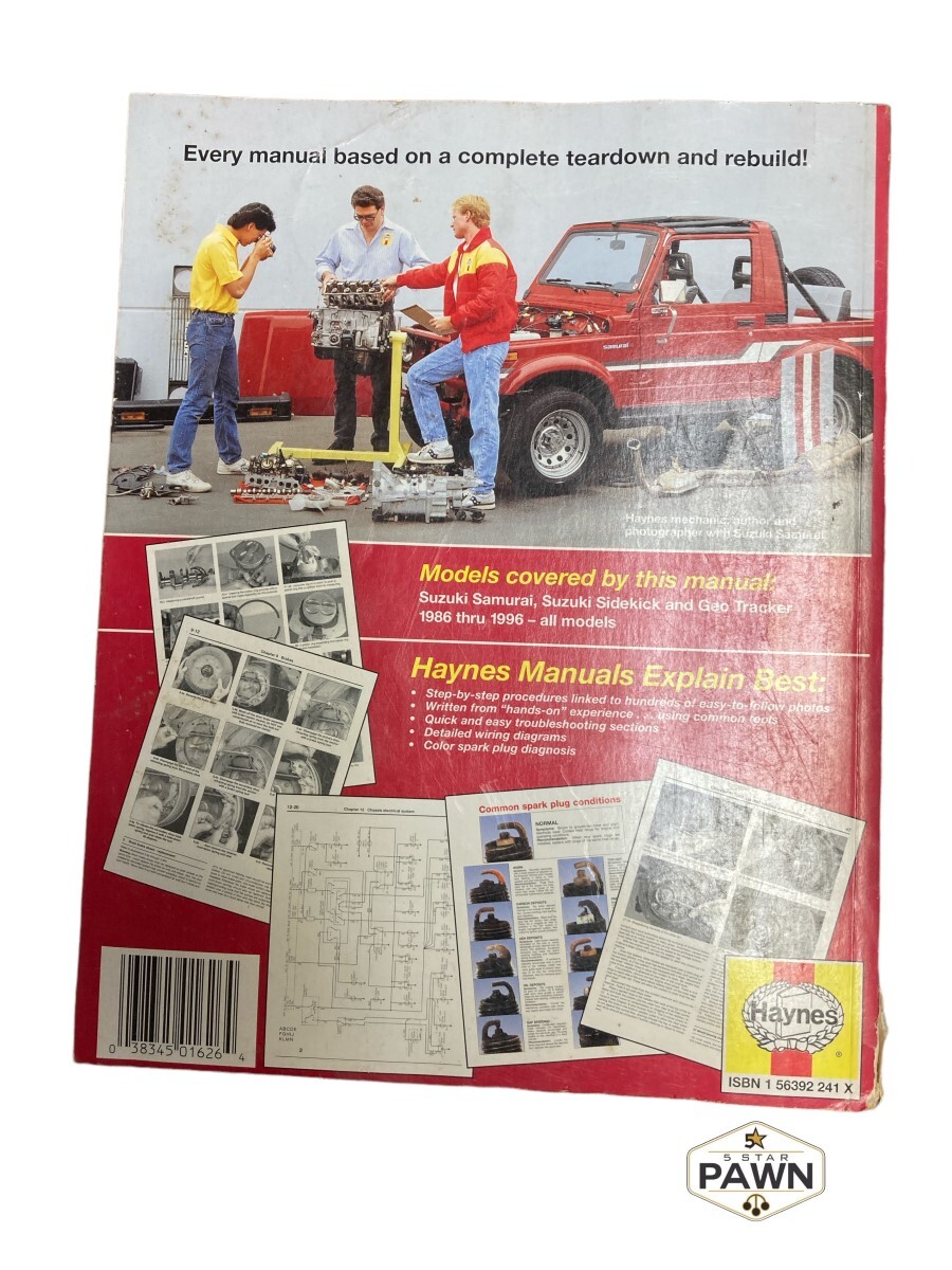 Haynes Suzuki Samurai Sidekick & Geo Tracker 1986-1993 4WD