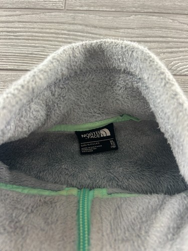 North Face Sweater Style Full Zip Fleece Jacket Heather Gray Girls XL - Picture 8 of 9
