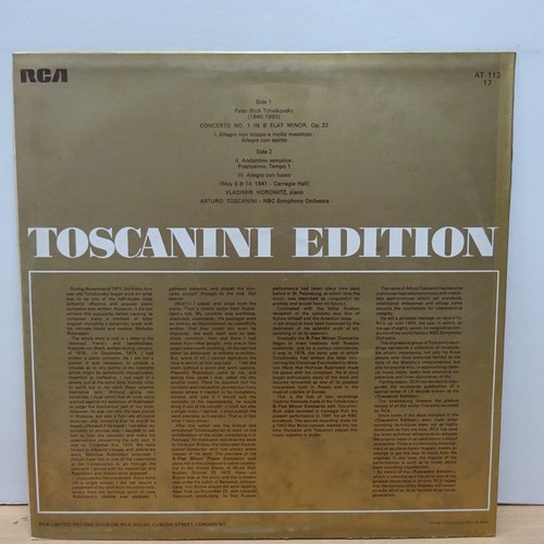 AT 113 TCHAIKOVSKY Piano Concerto no 1 HOROWITZ TOSCANINI RCA MONO LP EX - Picture 2 of 4