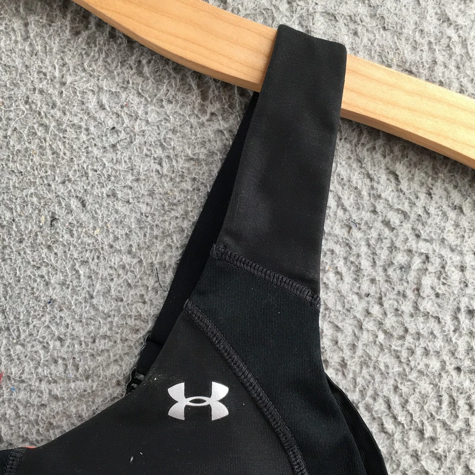 Under Armour 2.0 Maximum Control 无钢丝运动文胸女式 38D 黑色钩眼 — 第 4/4 张图片