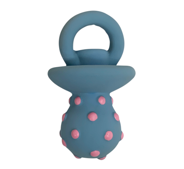 Vibrant Life Playful Buddy Pacifier Dog Toy, Latex with Plush Filling