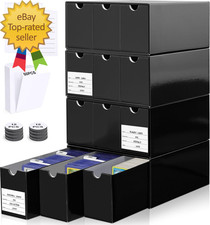 Trading Card Storage Box 12 Drawers Cardboard Organizer with Dividers for Top Lo