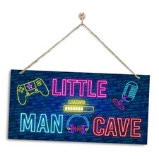 Little Man Caves Sign, Farmhouse Wall Decor, Decorative Wall Plaque, Rustic