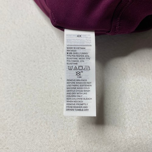 NEW Old Navy Womens Active Top sz 4X Dark Pink Build in Bra Racer Back Stretch - Picture 6 of 24