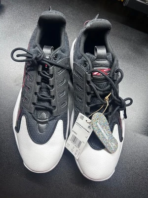 Reebok Solution Mid Allen Iverson Basketball Shoes Men's Size 11 Black White - Photo 1/4