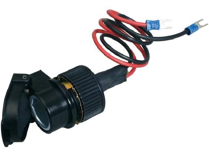 Prise allume-cigare femelle 10A noir connecteur alimentation 12V 24V auto