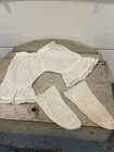 Antique White Rag Doll Fabric Bloomers and Old White Fabric Rag Doll  Stockings — photo 1