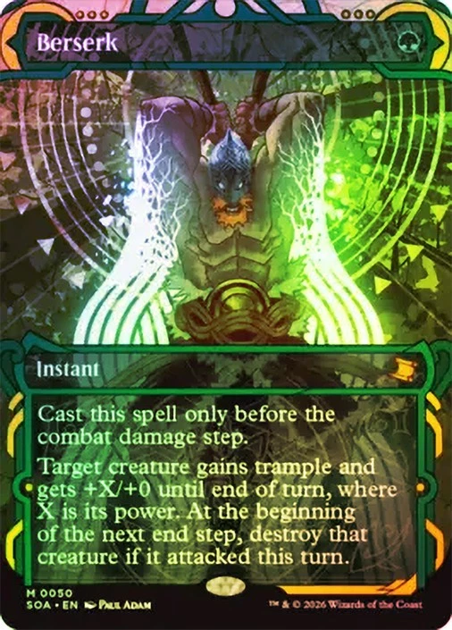 Magic: The Gathering Green Berserk Instant Individual Collectible