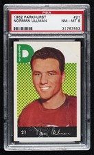 1962-63 Parkhurst Norm Ullman #21 PSA 8 HOF 0e2
