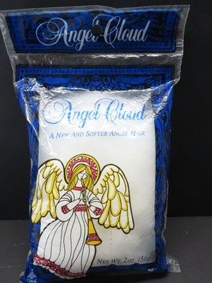 Angel Hair Spun Glass Angel Cloud Vtg Softer Xmas 2oz Union Wadding Sealed D4401