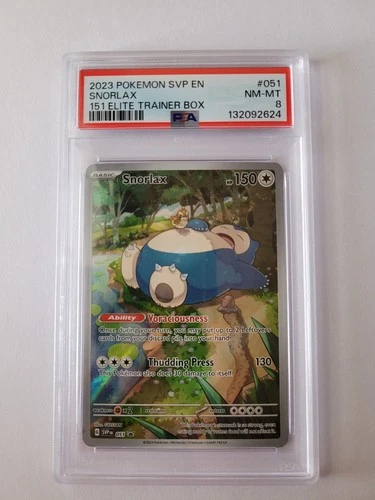 Snorlax 051 Elite Trainer Box Promo PSA 8 - 2023 Pokemon 151 (2624)