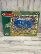 Melissa Doug 1500 Piece MAP OF THE UNITED STATES 24" x 33" Jigsaw Puzzle NEW