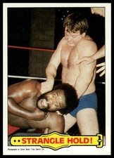 1985 Topps WWF Pro Wrestling Stars #40 Strangle Hold!