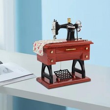 Sewing Machine Music Box Mini Table Decor Ornament Treadle Sewing Machine Wind