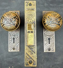 Branford Eastlake Victorian Passage Set Aesthetic. Bamboo. B-11721