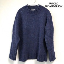 Uniqlo JW Anderson Navy Knit M Crewneck Sweater Casual Jumper
