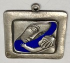 Vintage Ottaviani Enamel Virgin Mary Child Sterling Silver Pendant Charm 925 MCM — photo 10