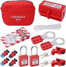 Lock Off Kit for Electricians, Electrical Circuit Breaker Lockout Tagout Kit, C