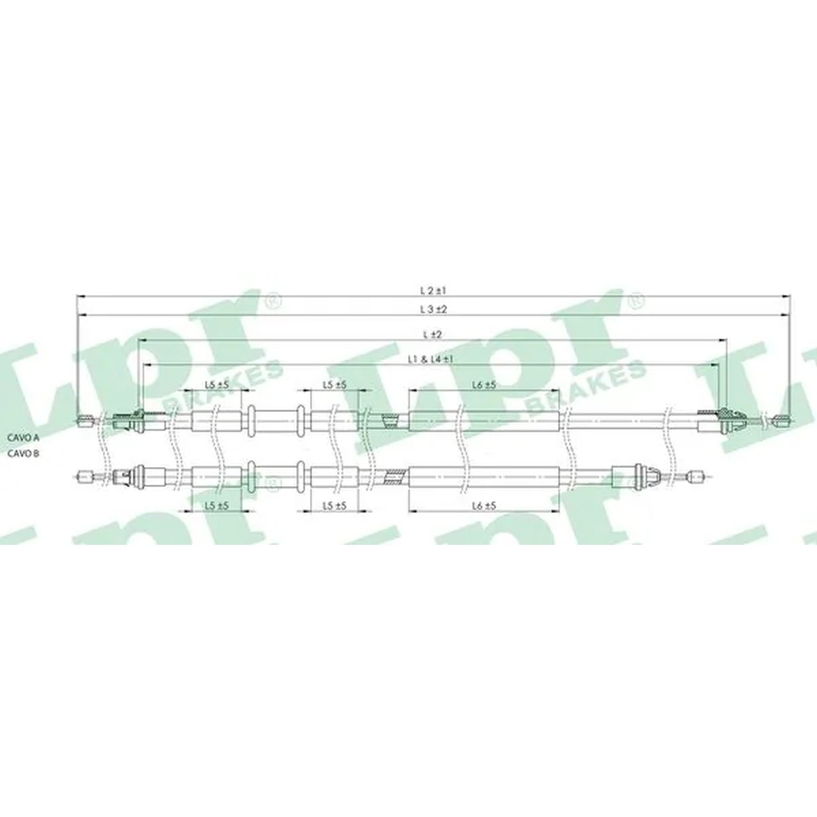 1x ORIGINAL® Lpr Seilzug, Feststellbremse für Ford FUSION FIESTA V FIESTA V