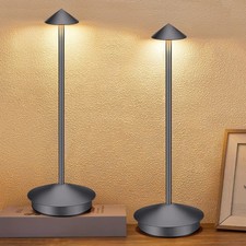 Portable Led Cordless Lamp Table Light 2 Pack, Rechargeable 6000mAh Battery O...