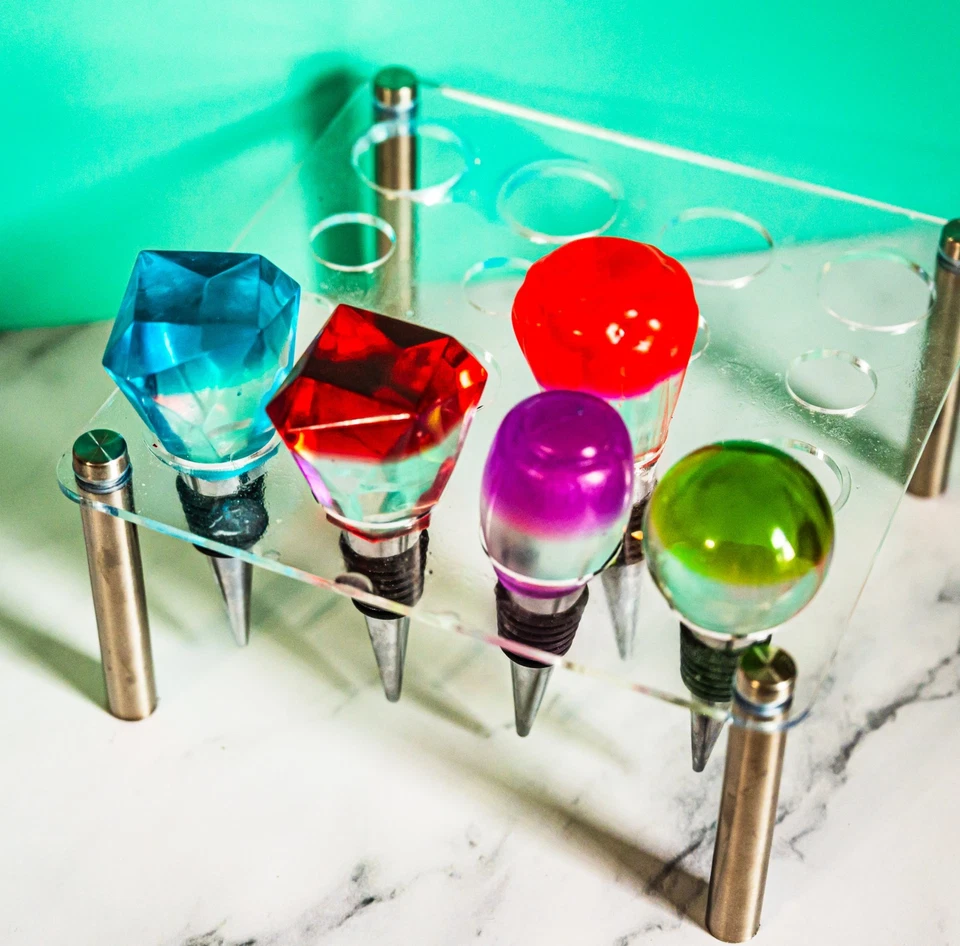 Blue Diamond Styled Handmade Wine Bottle Stoppers Home Decor - Изображение 2 из 4