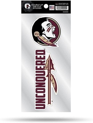 Florida State University Seminoles 2-Piece Double Up Die Cut Sticker Decal...