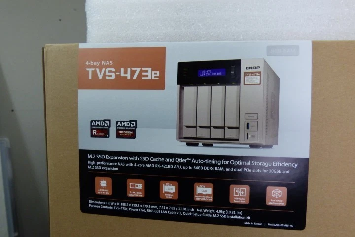 QNAP TVS-473e - mem 64GB - Storage 19TB - QM2-2P (NVME) - QXG-2G2T (2 x 2.5gb) - Image 2 of 4