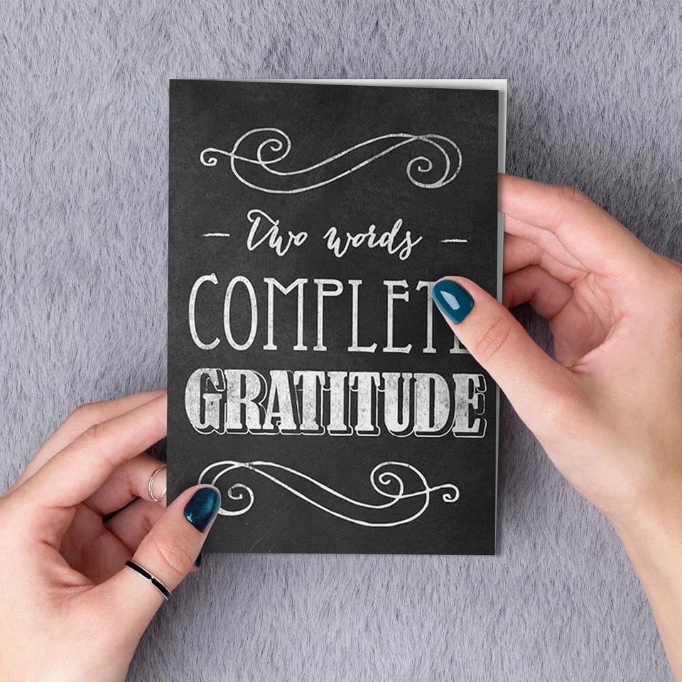 Paquete de tarjetas de agradecimiento retro de pizarra / 36 tarjetas de felicitación con env... Foto 3 de 4