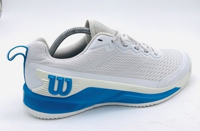 Wilson Men s White  / Blue  Rush Pro 4.5 Sneakers Shoes WRS335010 Size 9
