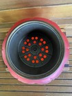 Pittsburgh Red Satin GWTW Going With The Wind Oil, Kerosene Lamp Base — photo 4